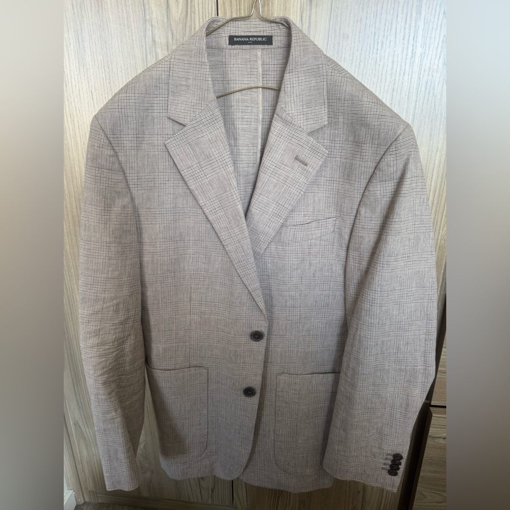 Banana Republic Plaid Tailored Jacket